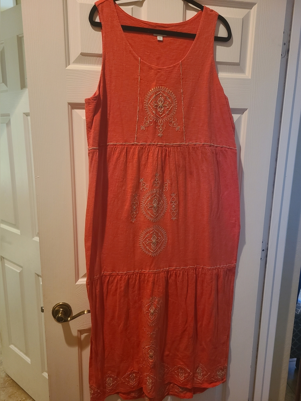 J. Jill Coral Orange Dress, Size XL, Pre-owned . Please review photos
